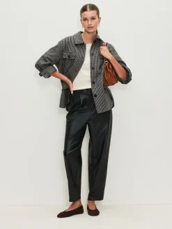 Next Noir - Pantalons coupe ballon en similicuir Clearance