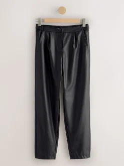 Next Noir - Pantalons coupe ballon en similicuir Clearance
