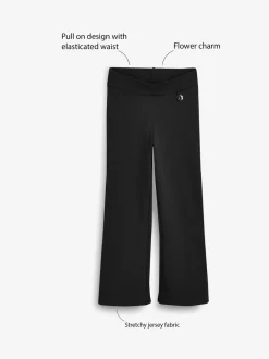 Next Noir - Pantalons d'école extensibles à boutonnières en coton riche (3-16ans) Outlet