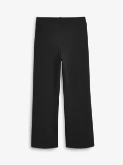 Next Noir - Pantalons d'école extensibles à boutonnières en coton riche (3-16ans) Outlet