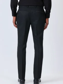 Next Noir - Pantalons de costume jacquard coupe ajustée Clearance