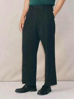 Next Noir - Pantalons habillés à coupe large EDIT à double plis Discount