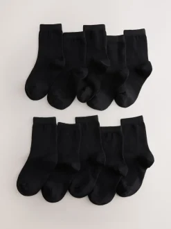 Next Noir - 10{Paquet de chaussettes en coton riche New