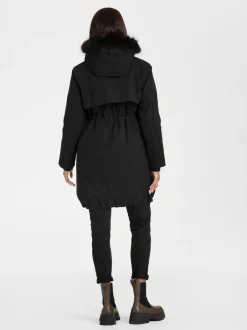 Seraphine Noir - Parka de Grossesse et de portage Premium Sub-Zero rembourrée en duvet 3en1 Clearance