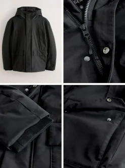 Next Noir - Parka ThermoGen avec doublure en peau de mouton Sale