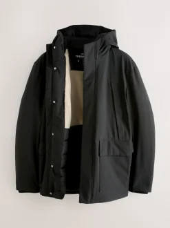 Next Noir - Parka ThermoGen avec doublure en peau de mouton Sale