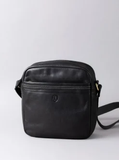Lakeland Leather Noir - Petit sac messager Keswick en cuir Online