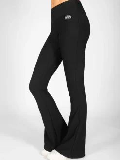 Pineapple Noir - Womens Leggings évasés en côtes Outlet