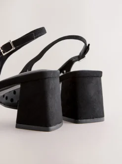 Next Noir à pois - Chaussures à talons carrés Forever Comfort® à bout carré Online