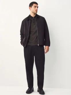 Next Noir - Polo à motif quart de zip New