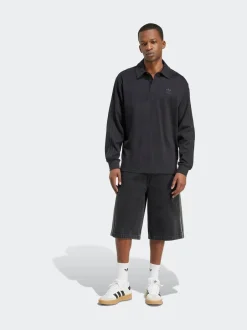 adidas originals Noir - Polo de rugby Adidas Original Adicolor New