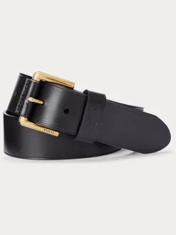 Polo Ralph Lauren Noir - Ceintures du joueur de poney en cuir Online