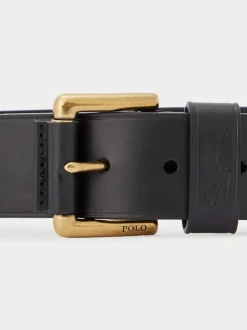 Polo Ralph Lauren Noir - Ceintures du joueur de poney en cuir Online