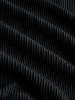 Next Noir - Polo texturé élégant à col zippé Hot