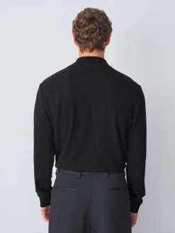 Next Noir - Polos chics à col zippé