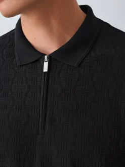 Next Noir - Polos chics à col zippé