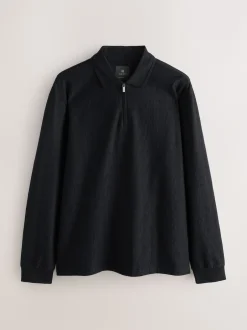 Next Noir - Polos chics à col zippé