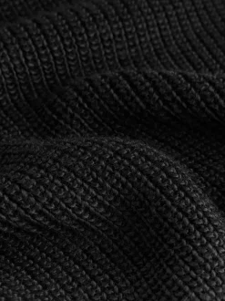 Next Noir - Poncho en maille côtelée à col roulé Discount