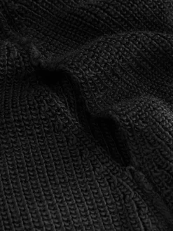 Next Noir - Poncho en maille côtelée à col roulé Discount