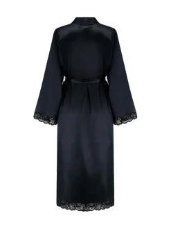 Pour Moi Noir - Dusk Satin Robe mi-longue à manches kimono Outlet
