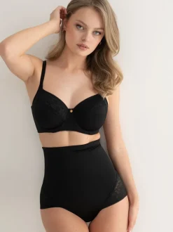 Pour Moi Noir - Effortless Lingerie sculptante Slip taille haute avec contrôle du ventre Discount