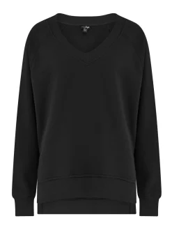 Pour Moi Noir - le Sweat-shirt Décontracté à Col en V le plus doux pour le repos Discount