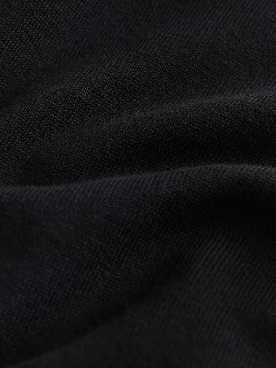 Next - Pull col rond riche en coton au toucher doux Noir Online