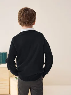Next Noir - Pull scolaire en maille à col rond (3-16ans) New