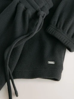 Next - Pyjama à manches longues Cosy Waffle Noir