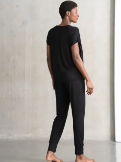 Seraphine Noir - Pyjama de maternité et d’allaitement avec sac à dos et allaitement Ensemble 2 pièces Online