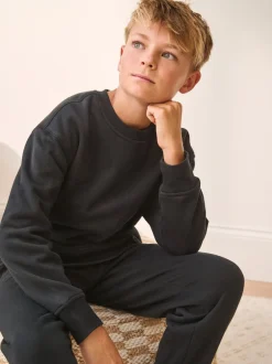 Next - Pyjama simple en laine polaire (3-16yrs) Noir New