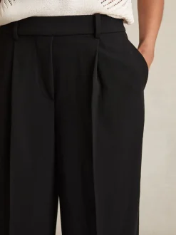 Reiss Noir - Pantalon en sergé Eden à taille élastiquée Ample