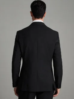 Reiss Noir - Revers à encoche - Veste de smoking Poker à simple boutonnage habillé Hot
