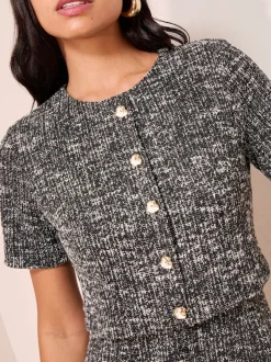 Friends Like These Noir - Robe Boucle 2-en-1 à ourlet péplum Sale