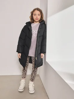 Next Noir - Résistant à la douche Faux Fur Lined À capuche Doudounes (3-16yrs) Hot