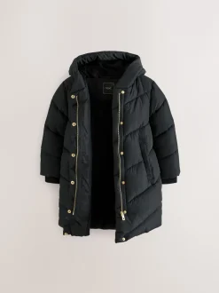 Next Noir - Résistant à la douche Faux Fur Lined À capuche Doudounes (3-16yrs) Hot