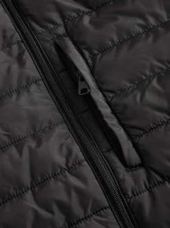 Next Noir - Résistant à la douche Lightweight Hooded Puffer Coat Veste Outlet