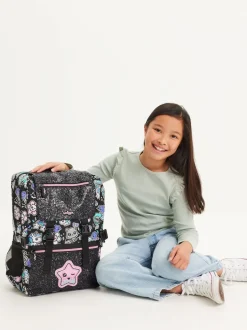 Smiggle Noir - Sac à dos Trailblazer Foldover Attach Hot