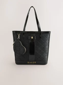 Baker by Ted Baker Noir - Sac cabas en PU en relief Outlet
