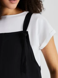 Jojo Maman Bébé Noir - Salopette Maternité large en lin Blend Best