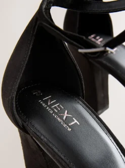 Next Noir - Sandales à talons carrés Discount