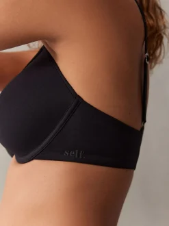self. Noir - Scoop lissant Soutiens-gorge Sale