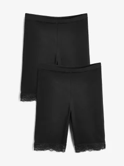Next Noir - Short anti-chafe en coton mélangé 2 Pack Online