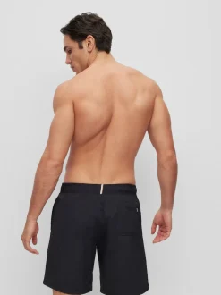 BOSS Noir - Short de bain Whale doublé avec logo Clearance