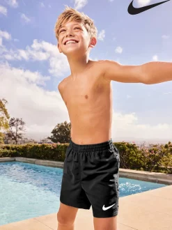 Nike Noir - Short de volley Swim Logo Tape 4 Inch Online