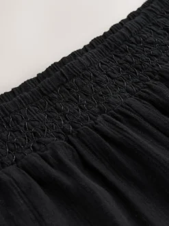 Next Noir - Shorts en jersey froncé Best