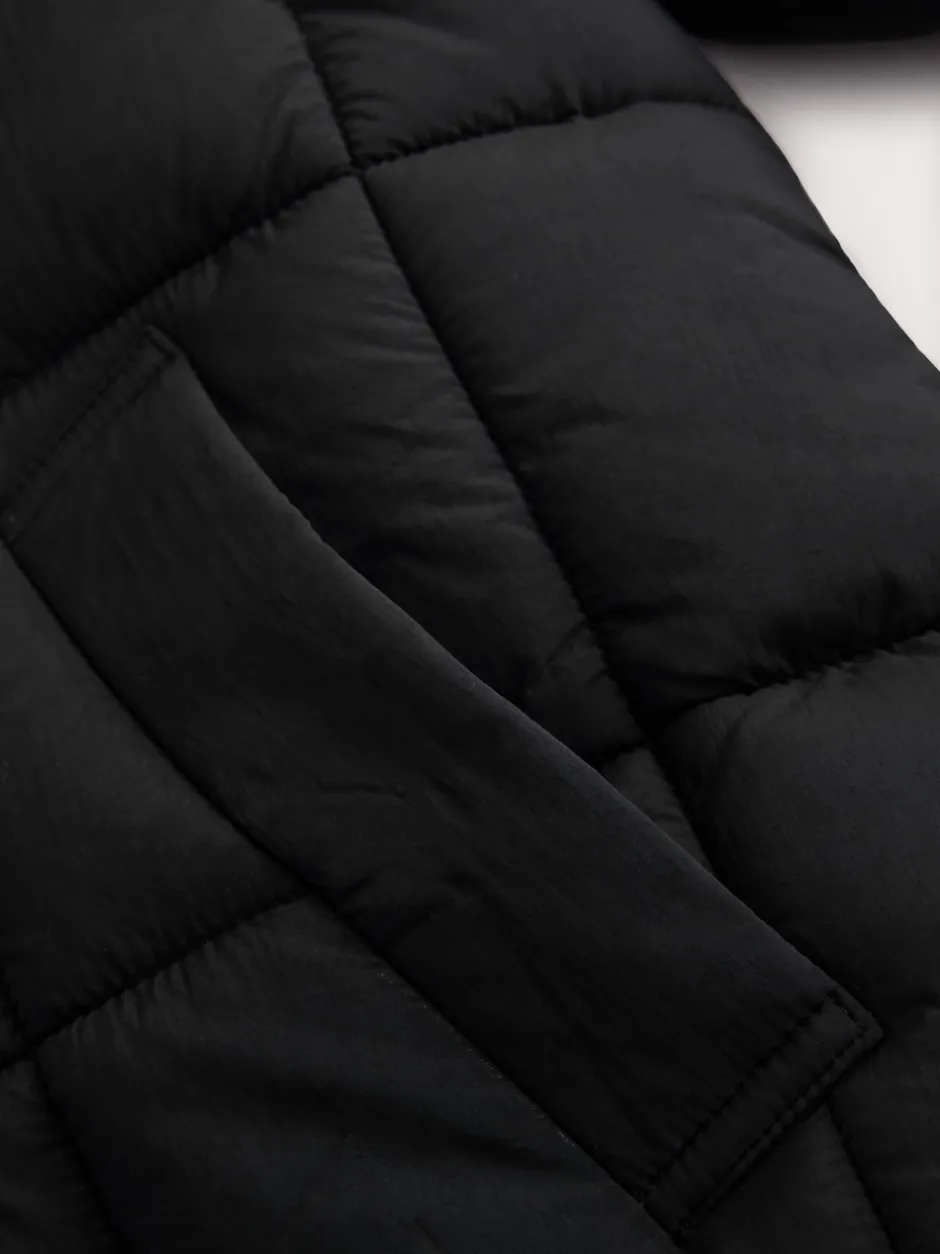 Next Noir - Shower Resistant Square Quilted Coat (3-16yrs) Clearance