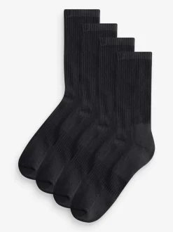 Next Noir - Signature Chaussettes de sport en modal 4 Lot Clearance