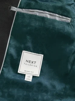 Next Noir - - Veste de costume texturée Skinny Fit (Skinny Fit) Discount