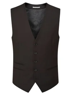 Skopes Noir - Madrid Regular Fit Suit Waistcoat (gilet de costume à coupe régulière) Discount